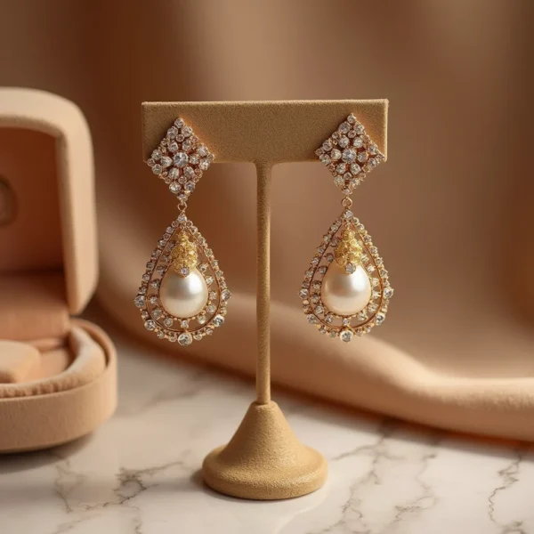 boucle3 Boucles d’Oreilles Perle Élégance